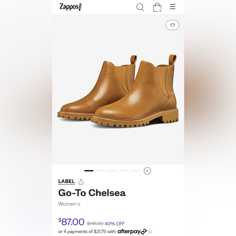 Like New - Label Chelsea Boots, Size 8